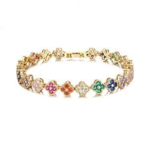 Elegant Gold Multi-Color Bracelet